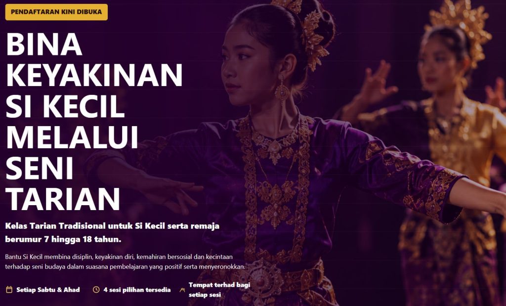 Sertai Kelas Tarian Tradisional